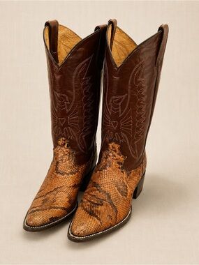 Tom Houston Western Cowboy Leather Boots Handmade Heritage Ranch women’s 9